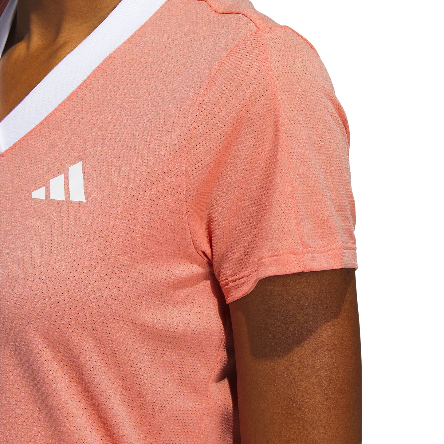 adidas Ladies Short Sleeve V-Neck Golf Top