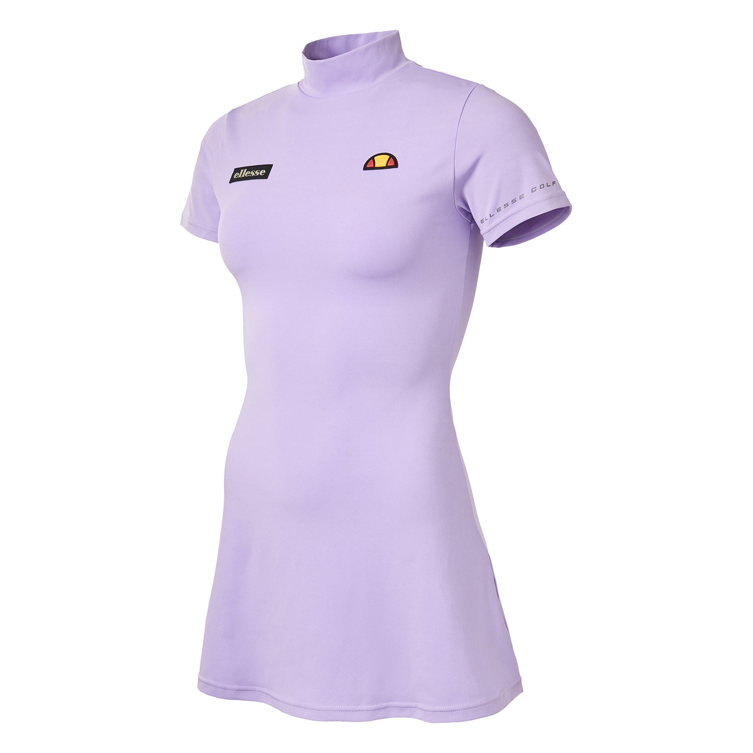 Ellesse Ladies Short Sleeve Golf Dress with Mock Neck in Light Purple