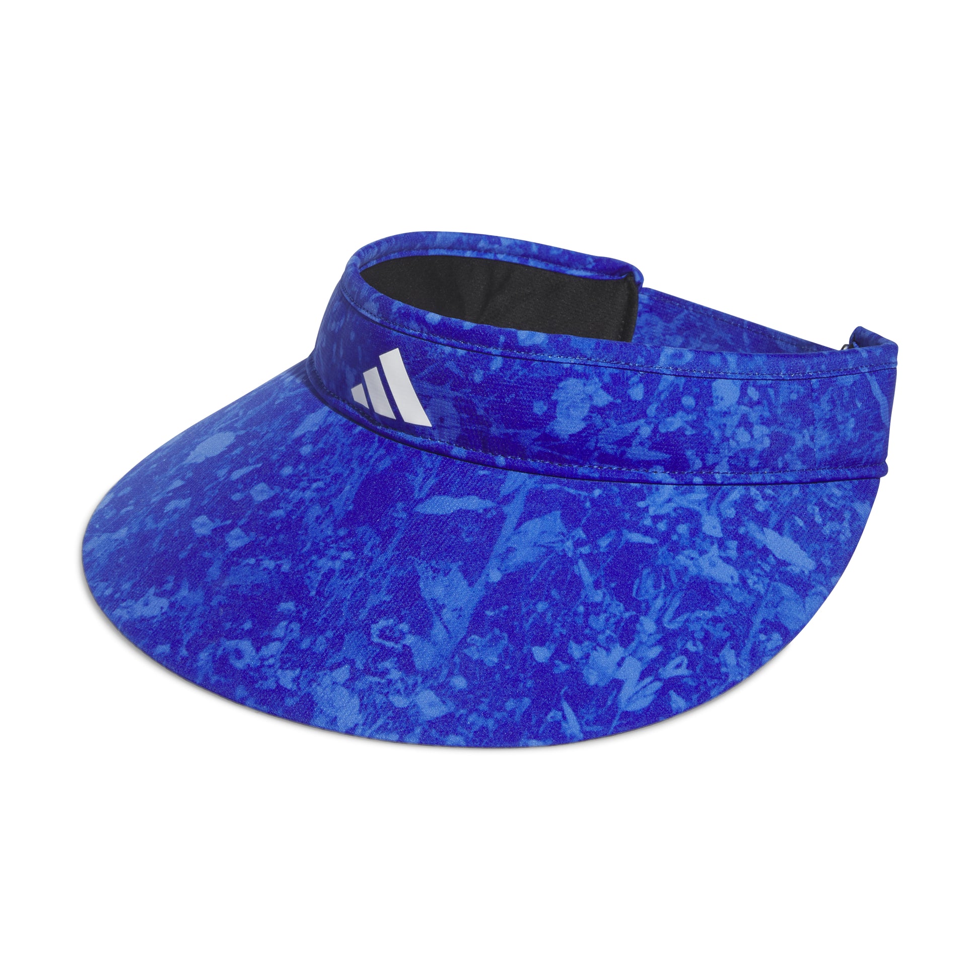 adidas Ladies Wide Brimmed Golf Visor in Collegiate Navy & Lucid Blue Print