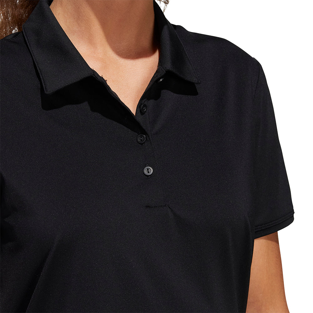 adidas Ladies Short Sleeve Golf Polo in Black