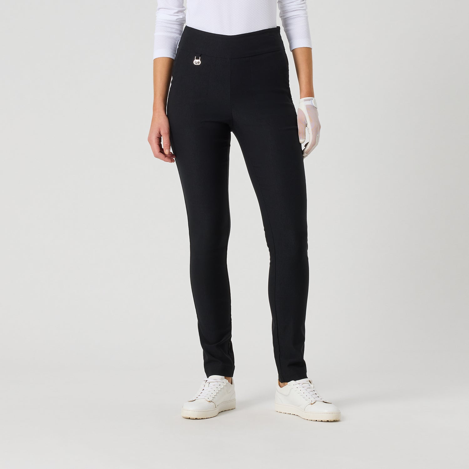 Daily Sports Ladies Pull-On Black High Waist Golf Trousers