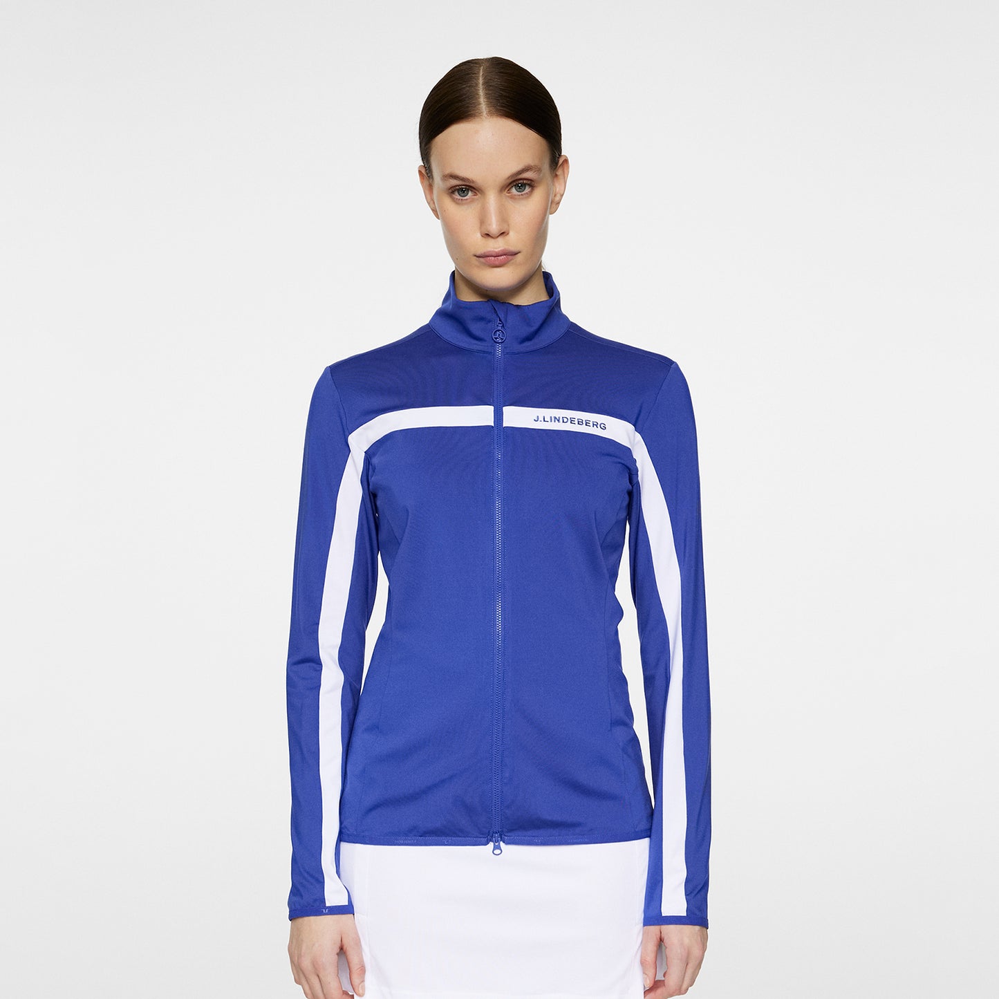 J.Lindeberg Ladies Brushed Back Full Zip Mid-Layer