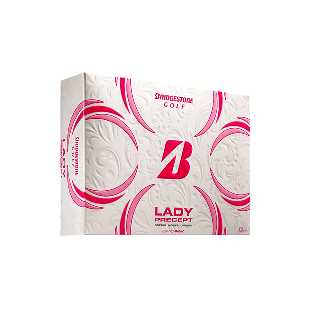 Lady Precept Dozen Pack of Golf Balls in Fabulous Hot Pink for Confidence with Every Shot