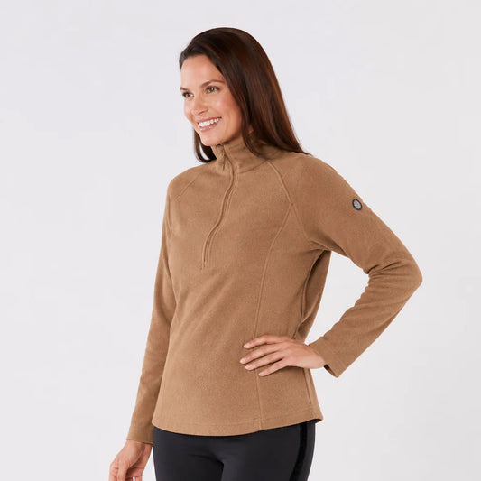 Swing Out Sister Ultra-Soft 1/4 Zip Fleece with Silver Thread Contour Seams
