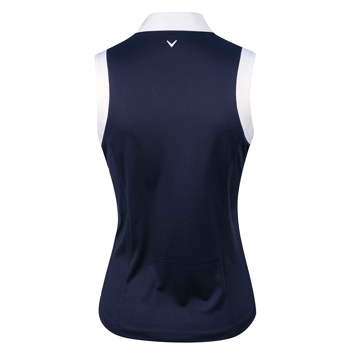 Callaway Ladies Sleeveless Colour Block Polo Shirt in Peacoat Navy