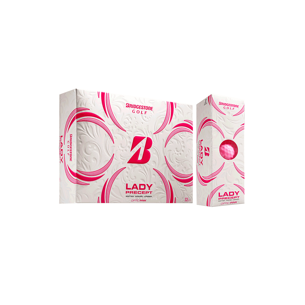 Lady Precept Dozen Pack of Golf Balls in Fabulous Hot Pink for Confidence with Every Shot
