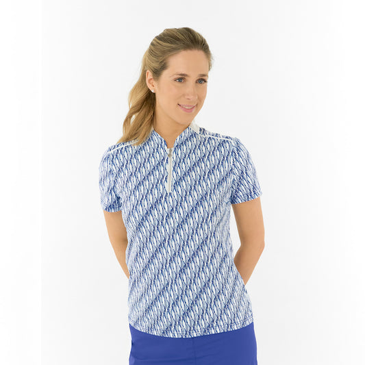 Pure Ladies Short Sleeve Polo – Bold Waves Meet Course-Ready Comfort