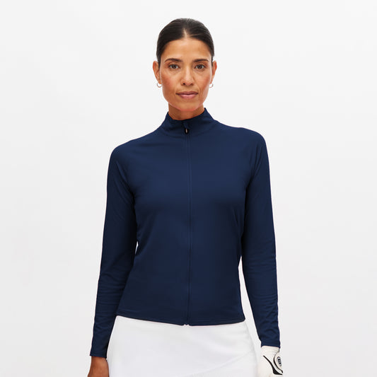 Rohnisch Ladies Lightweight Navy Mid-Layer Jacket - Breathable, Stylish & Performance-Ready Every Round