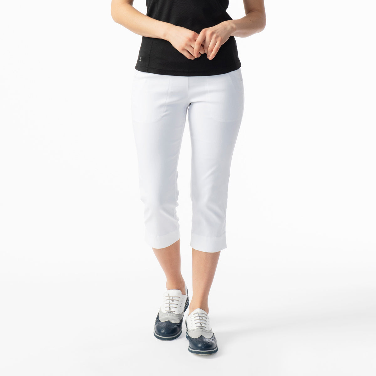 Daily Sports Ladies Pull-On White Golf Capris 