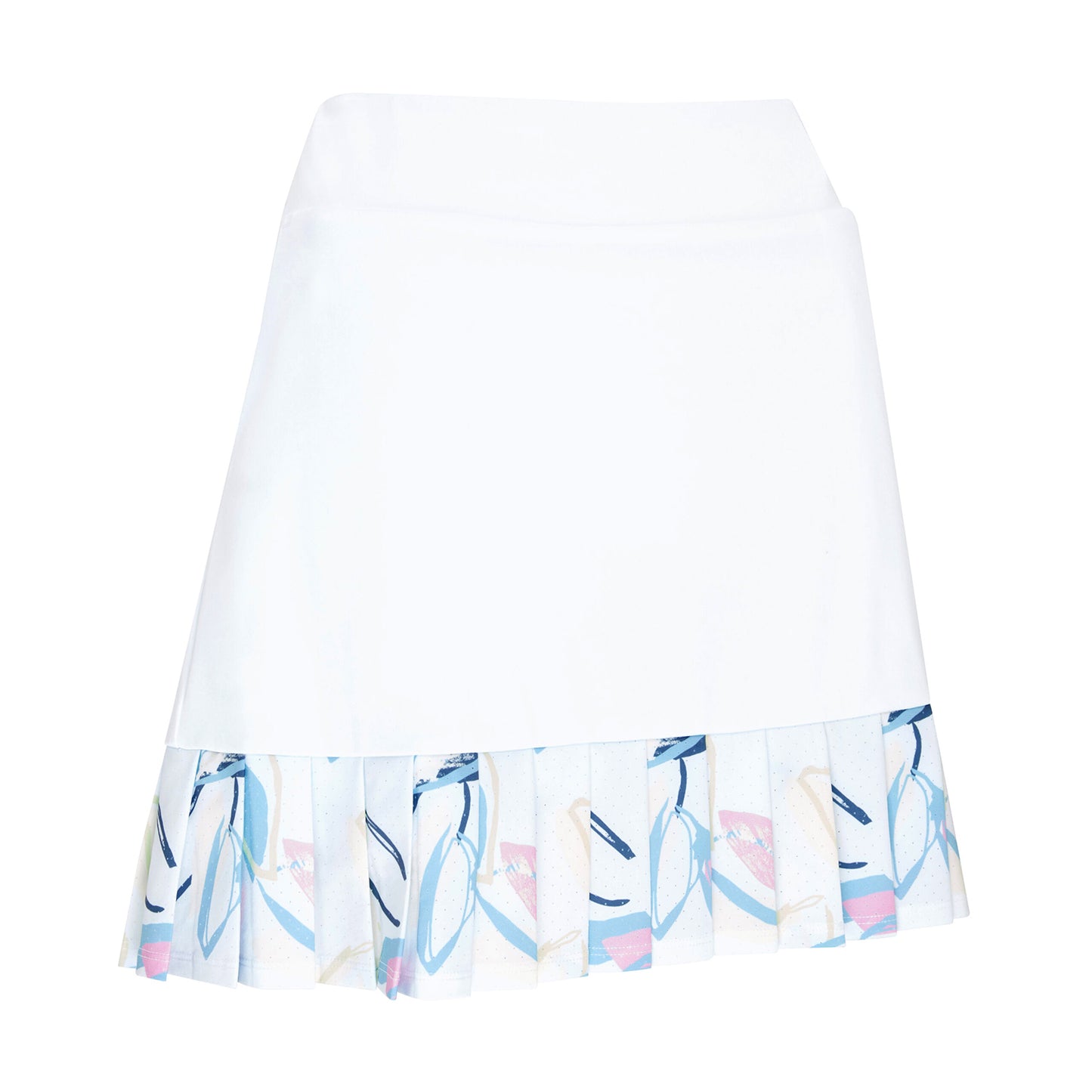 Callaway Ladies Pull-On Skort with Linear Petal Print Pleated Hem