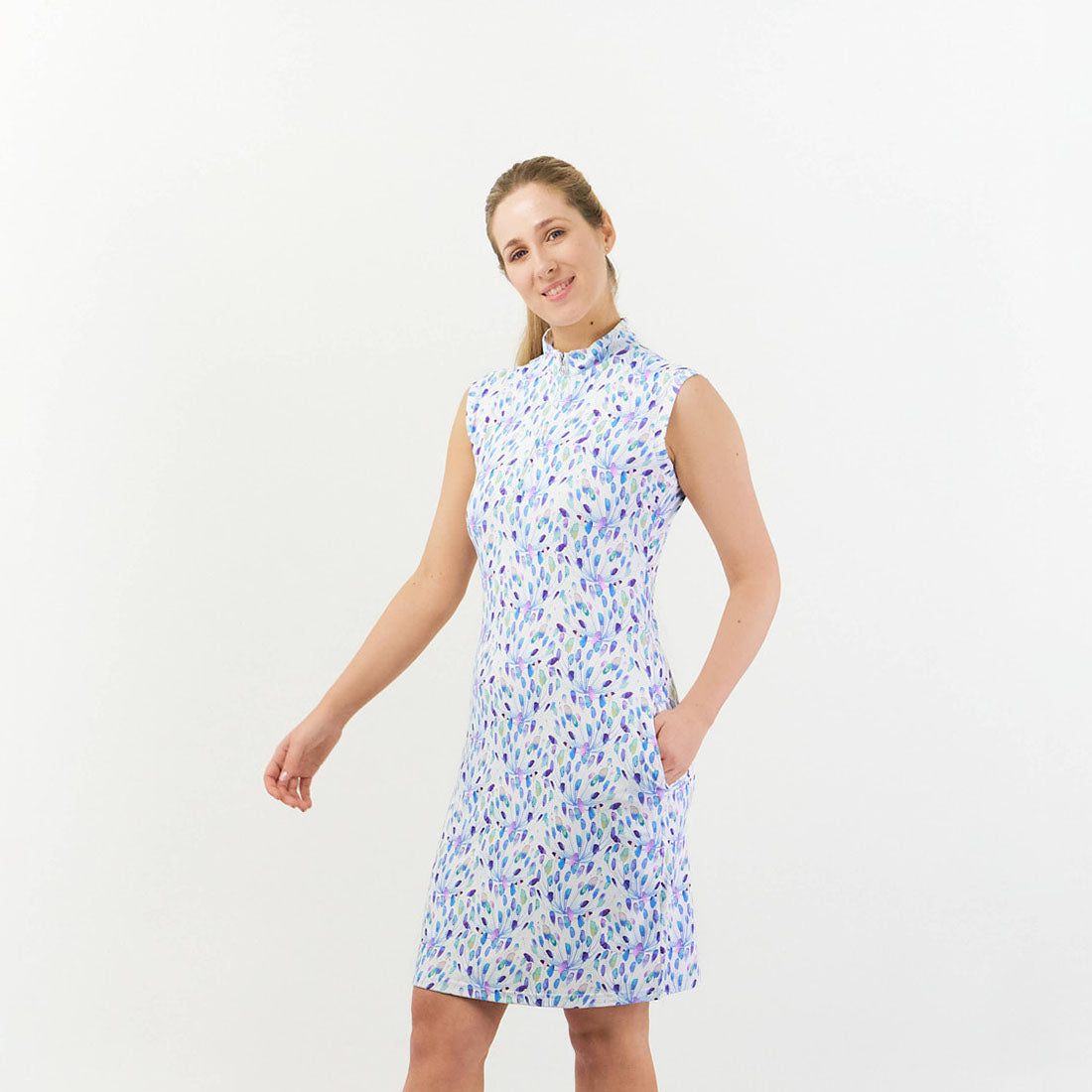 Pure Sleeveless Opal Wish Print Dress with UPF35 Sun Protection