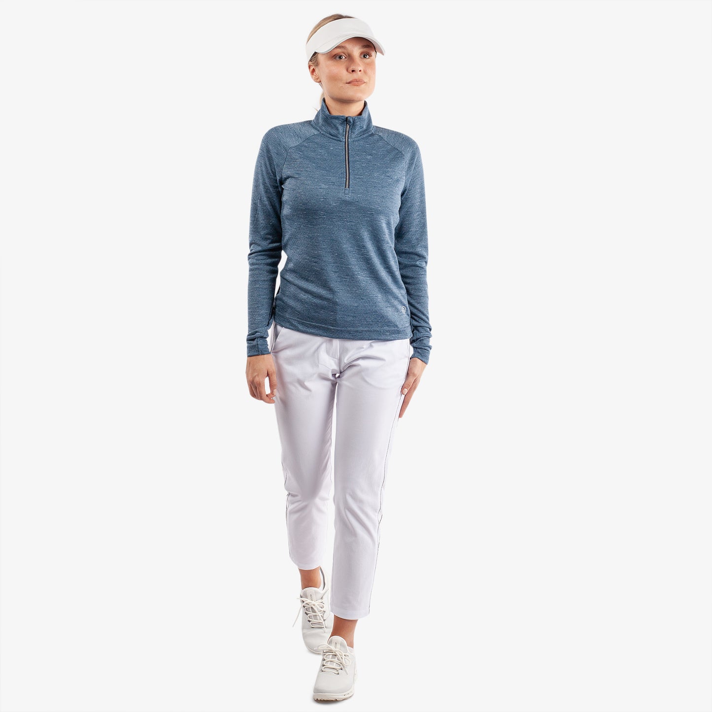 Galvin Green Women's INSULA Zip-Neck Top in Alaskan Blue Melange