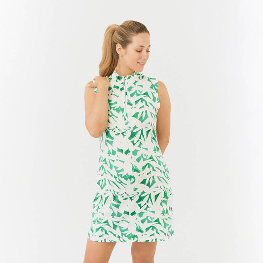 Pure Golf Sleeveless Dress in Botanical Print