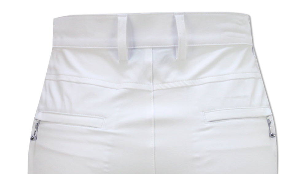 Glenmuir Ladies Soft 4-Way Stretch Trousers with Flattering Fit in White - Last Pair Size 8 Only Left