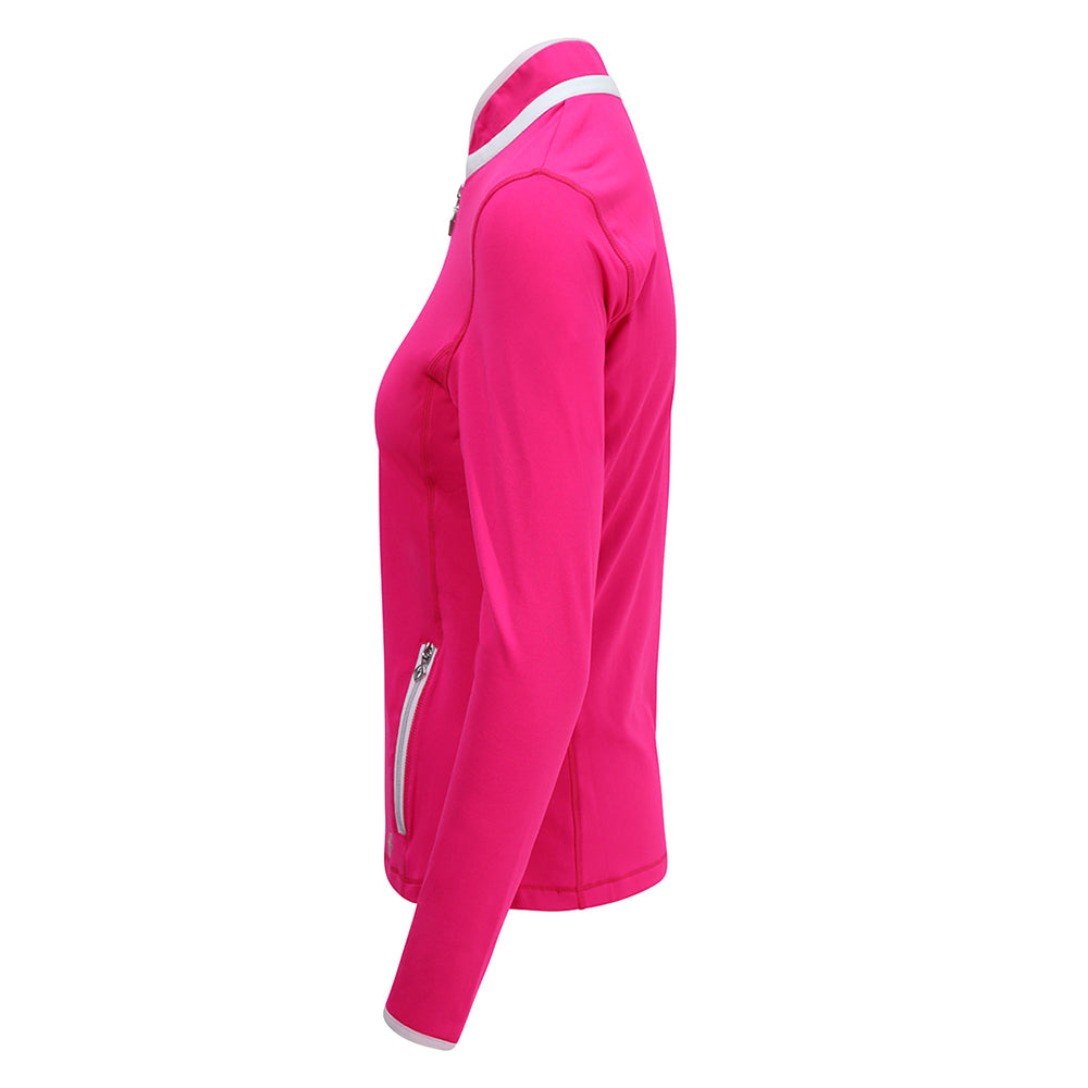 Pure Golf Ladies Mid-Layer Stretch Jacket in Hot Pink