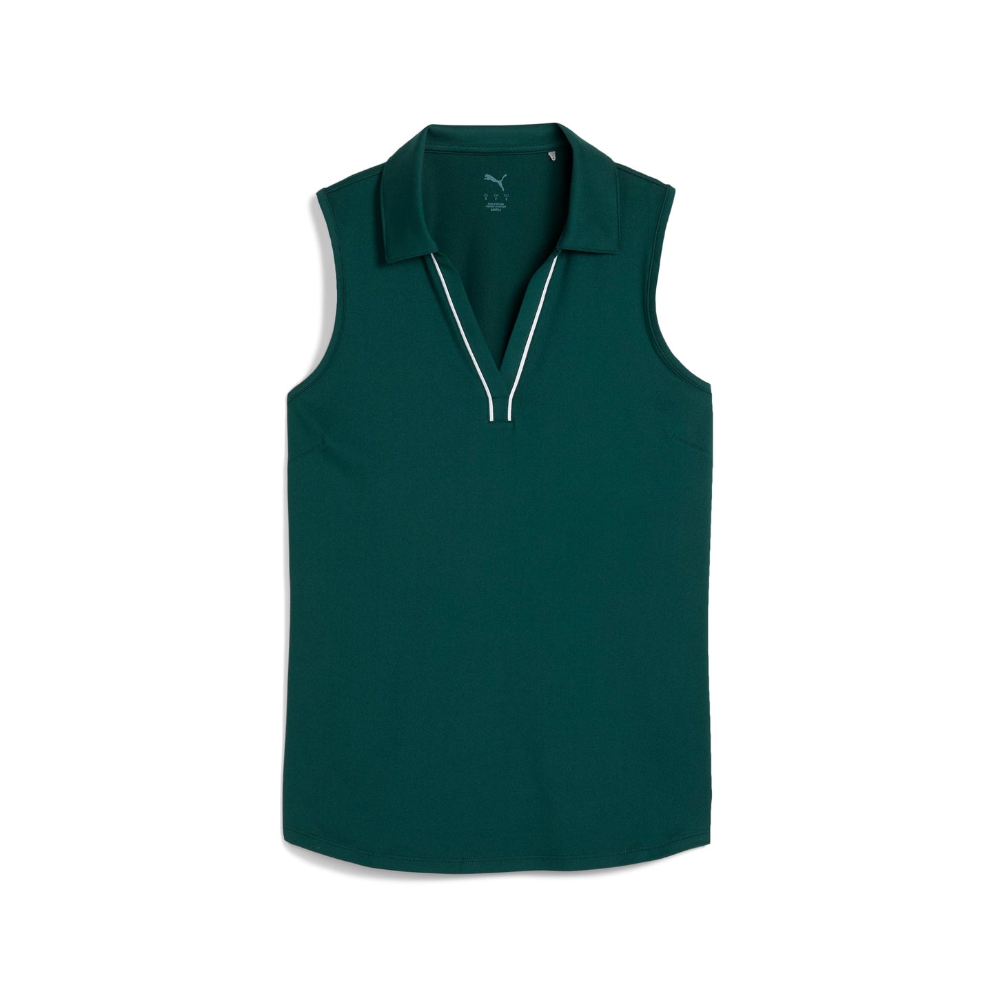 Puma Golf Ladies Sleeveless Polo with Piped V-neck 