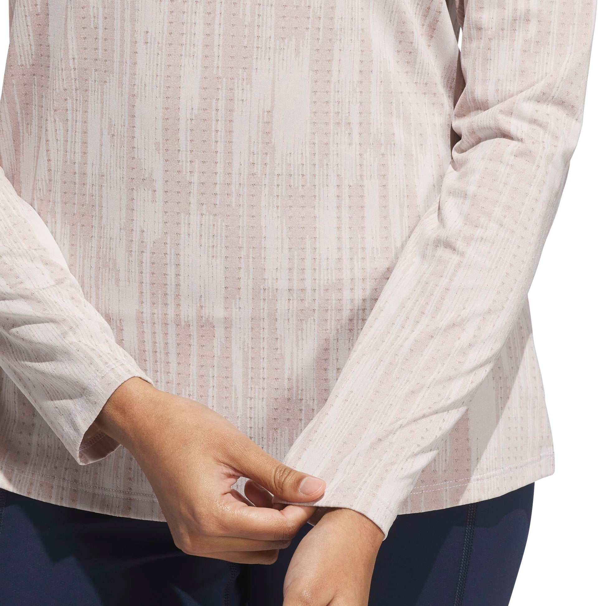 adidas Golf Ladies Jacquard Mock Neck Top