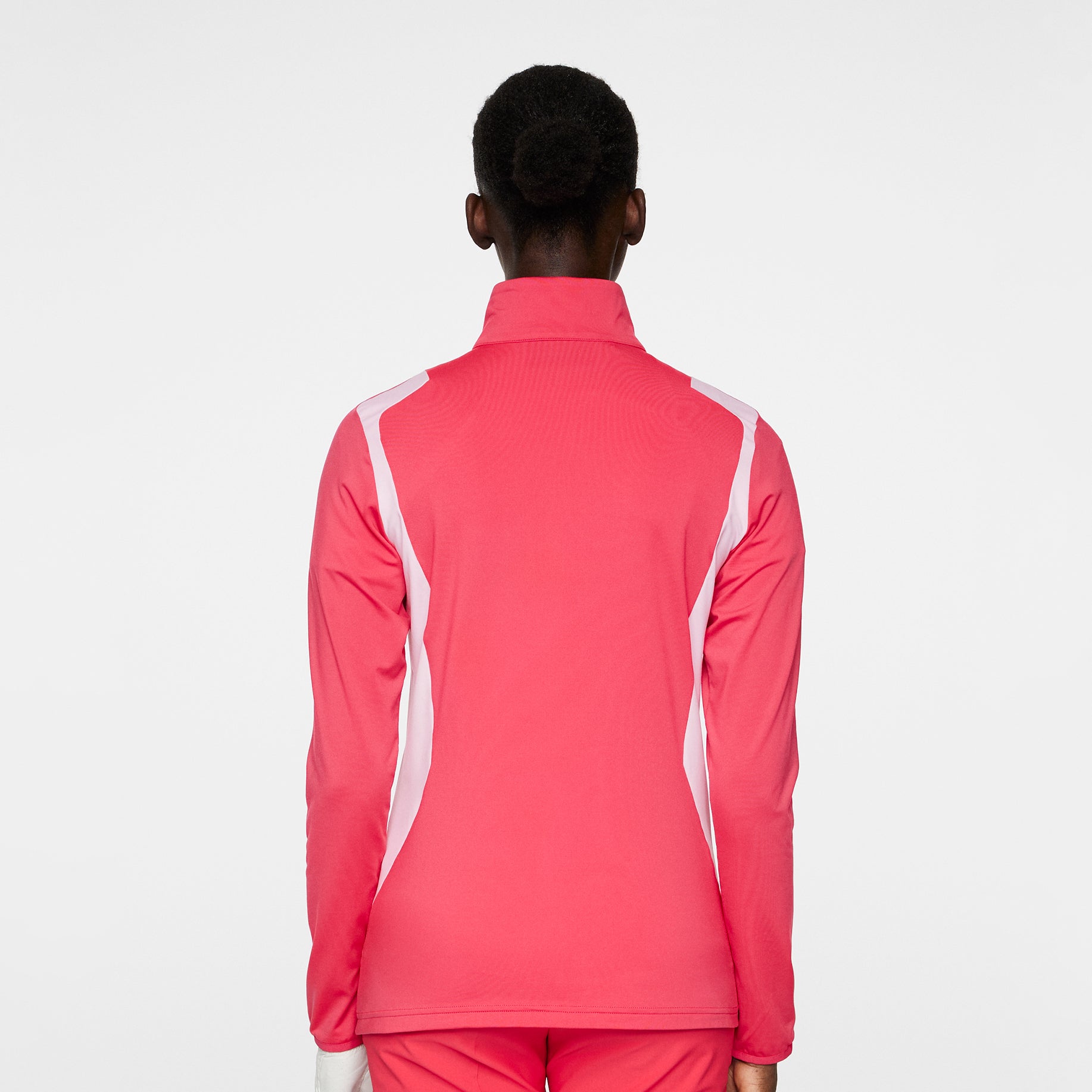 J.Lindeberg Ladies Brushed Back Quarter Zip Mid-Layer