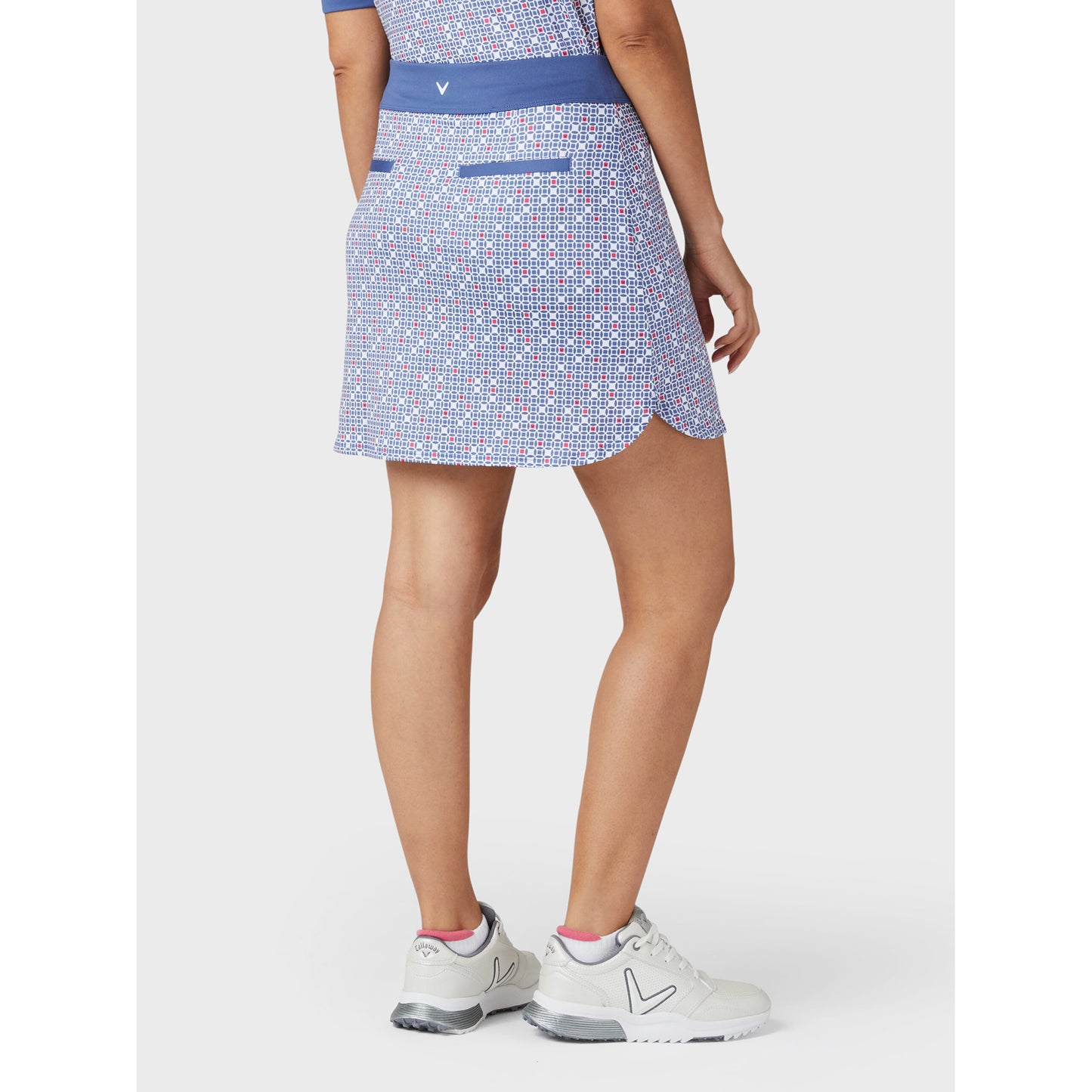 Callaway Ladies Pull-On Skort with Geo Print in Coastal Fjord