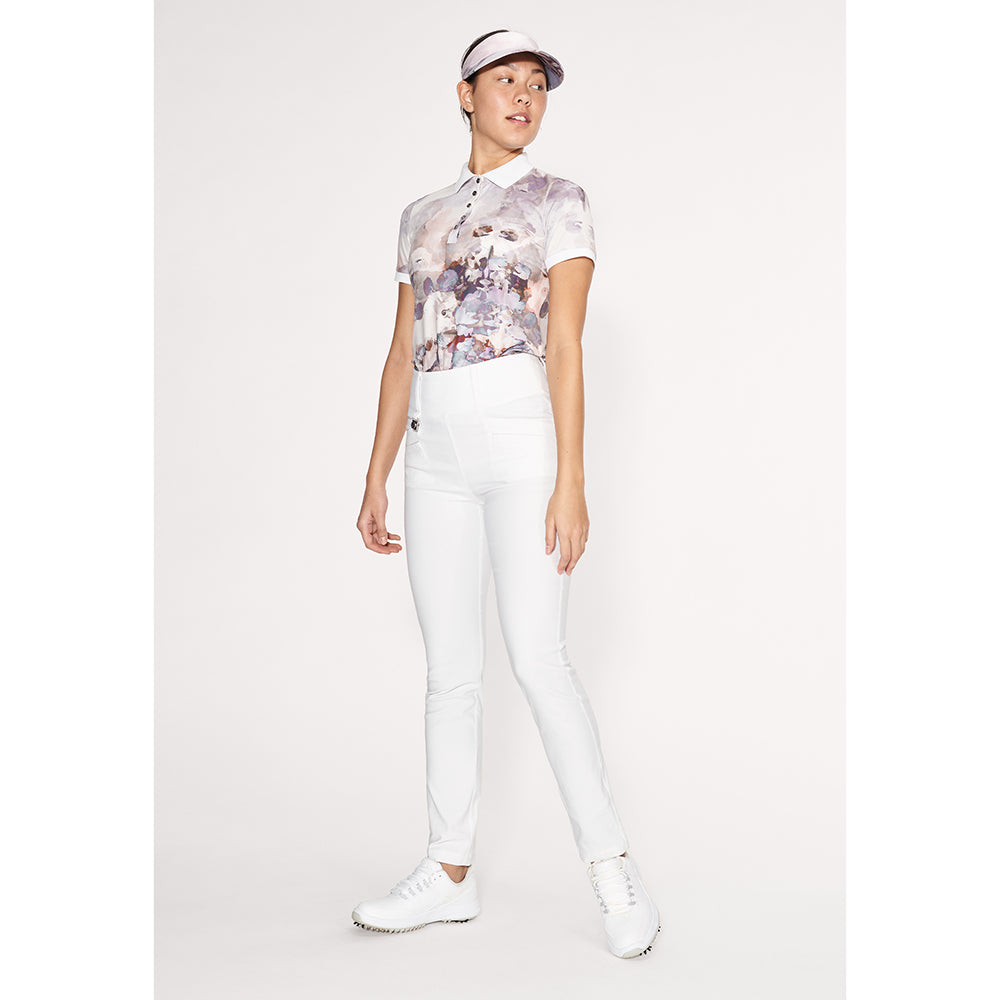 Rohnisch Ladies Slim-Fit Pull-On White Golf Trousers