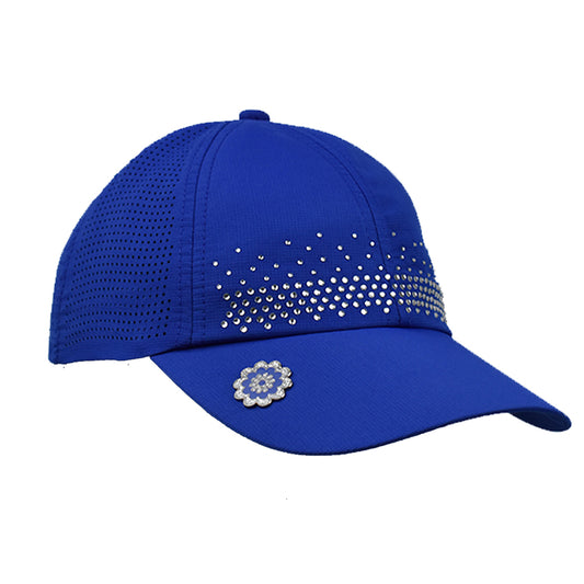 Surprizeshop Ladies Royal Blue Crystal Cap with Ball Marker