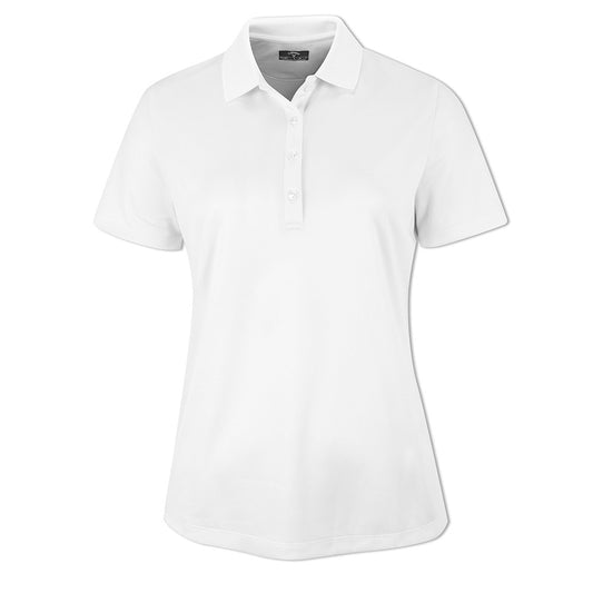 Callaway Ladies Short Sleeve Swing Tech Polo with Opti-Dri in Bright White