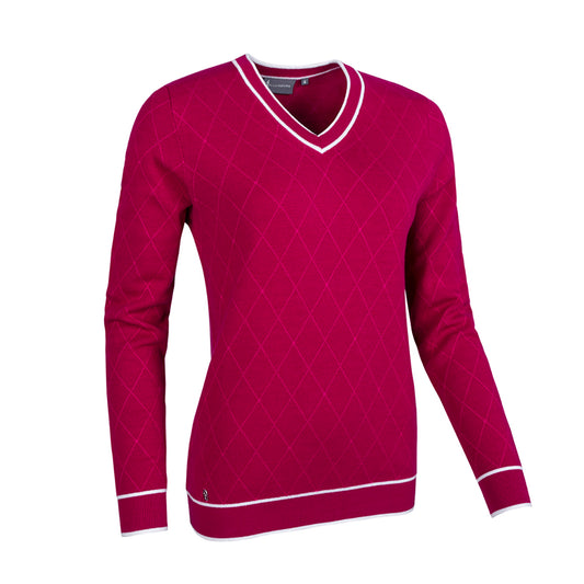 Glenmuir Ladies Jacquard Knit Sweater - Soft, Breathable Comfort 