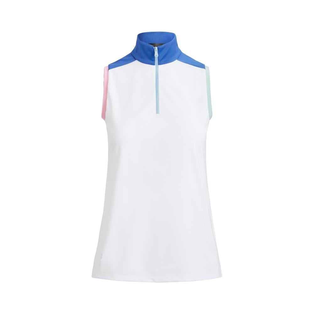 Ralph Lauren Ladies Zip Neck Sleeveless Golf Polo