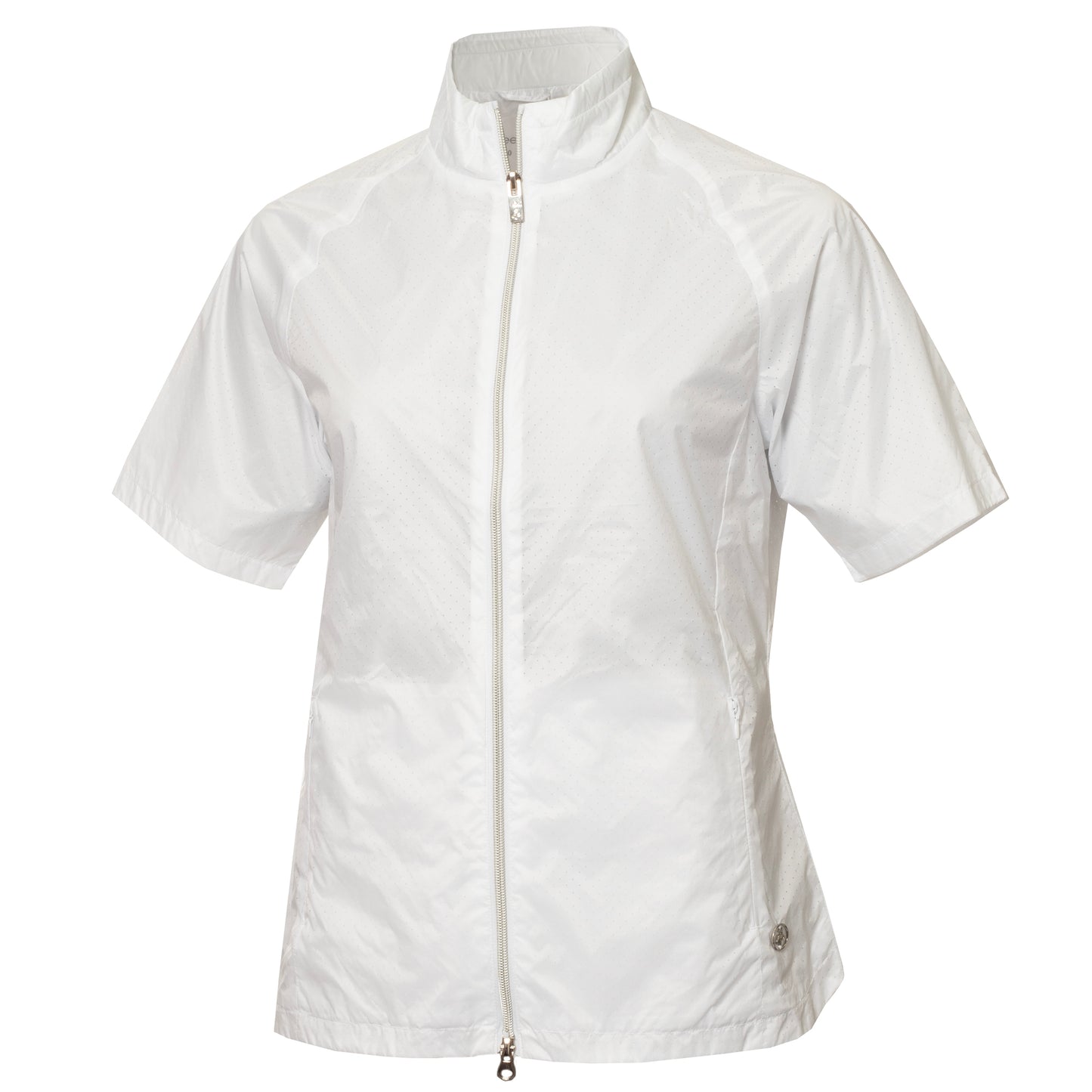 Green Lamb Women's White Half-Sleeve Ultra-lightweight Windbreaker