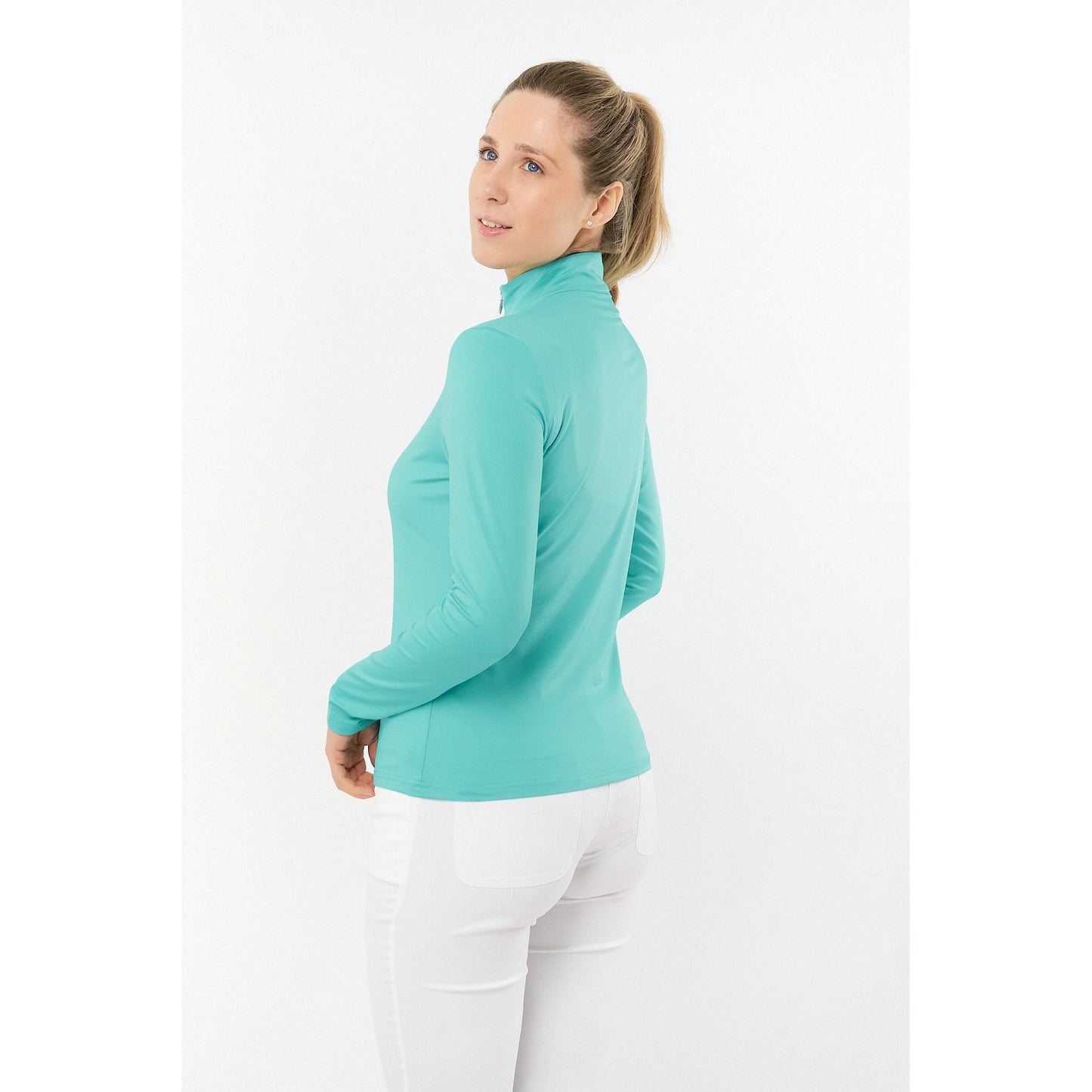 Pure Ladies Lightweight Mid-Layer Top in Ocean Blue