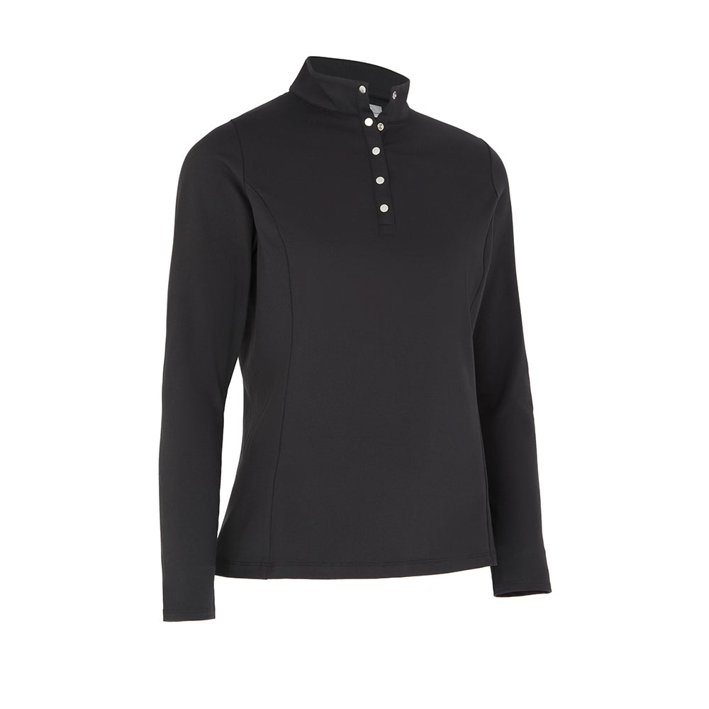 Callaway Ladies Soft-Stretch Long Sleeve Black Golf Top 