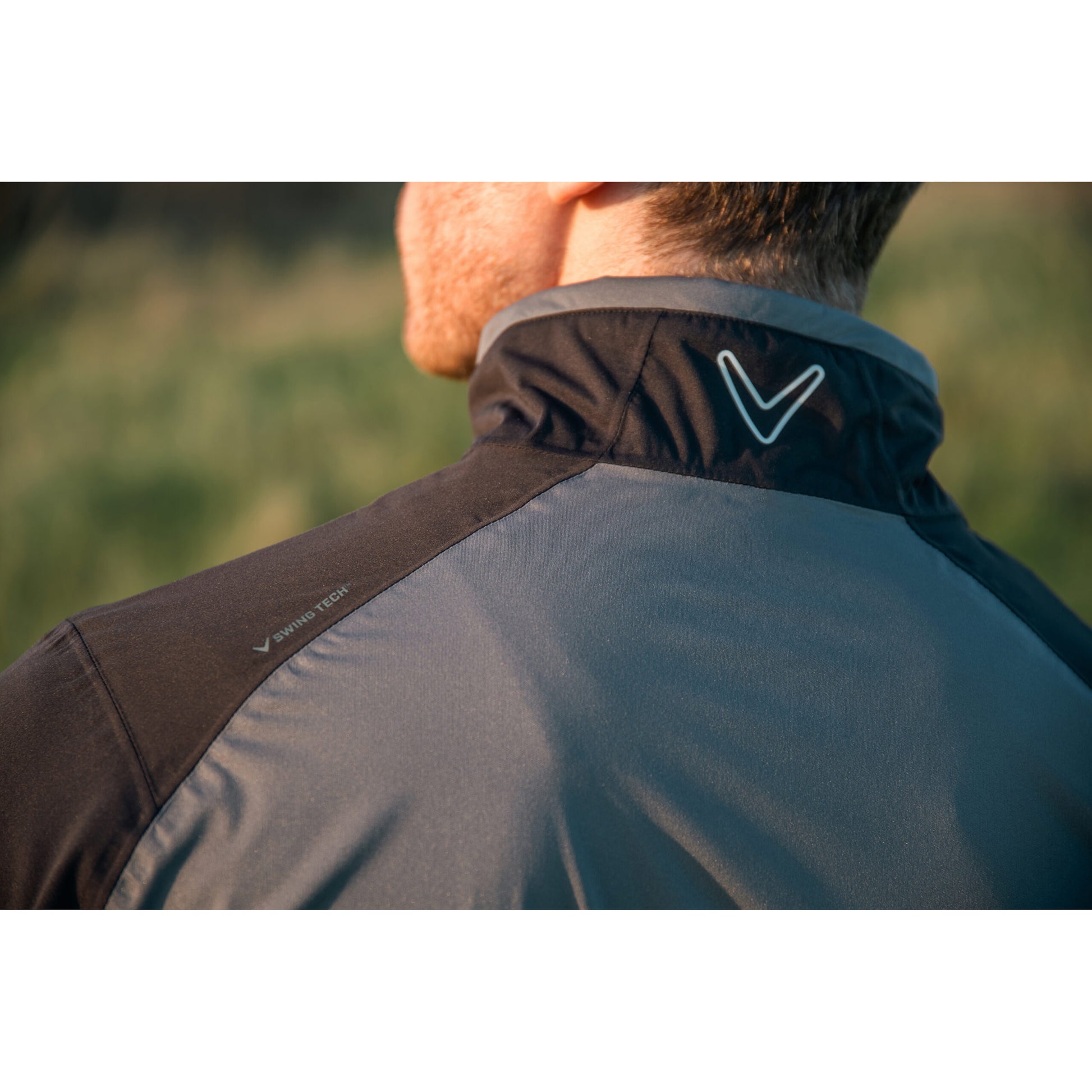 Callaway Mens Black Waterproof Jacket with Contrast Panels