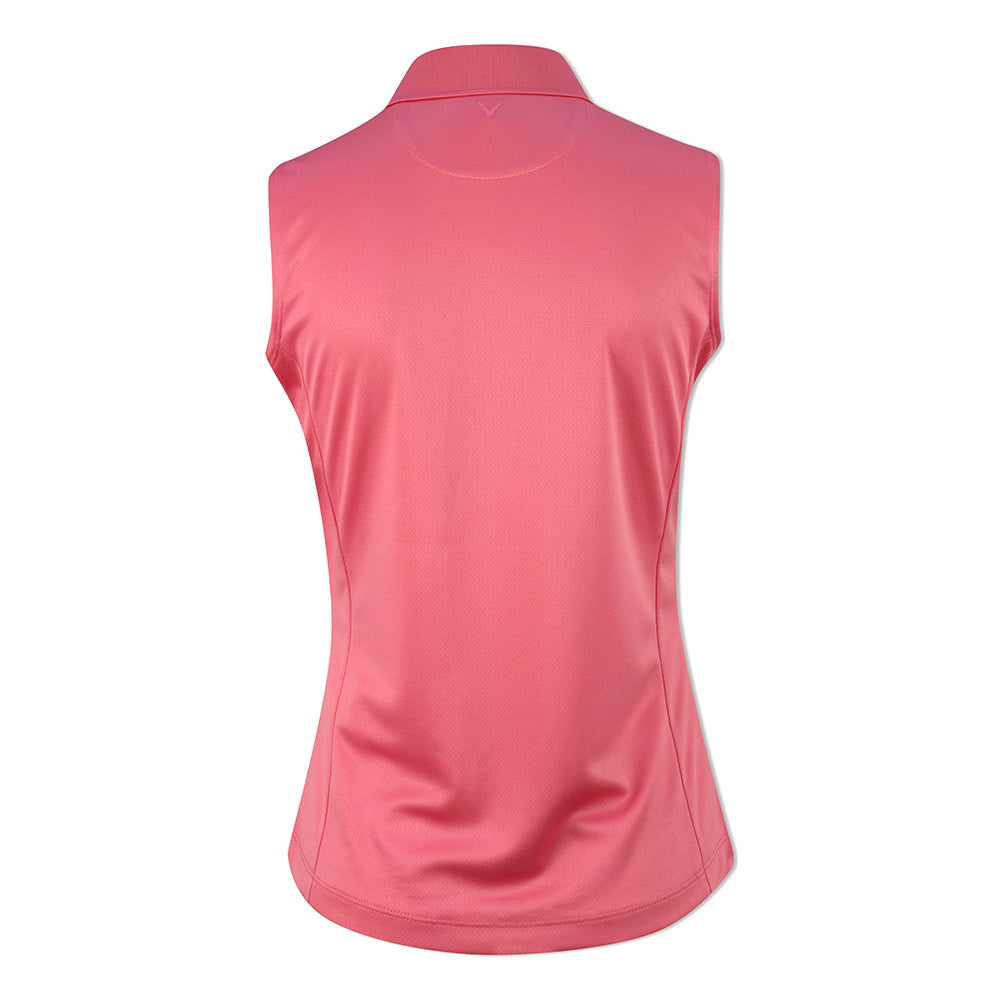 Callaway Ladies Essential Sleeveless Opti-Dri Polo in Camellia Rose Pink