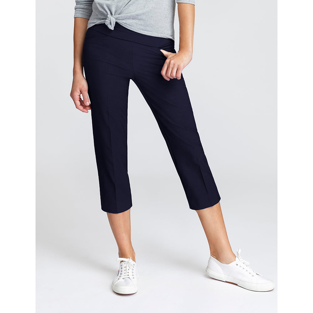 Tail Ladies Slim Fit Pull-On Capris with UPF50 in Night Navy