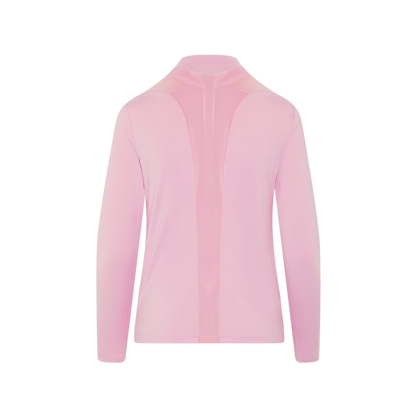 Original Penguin Women's Zip-Neck Top with Mesh Panels in Gelato Pink