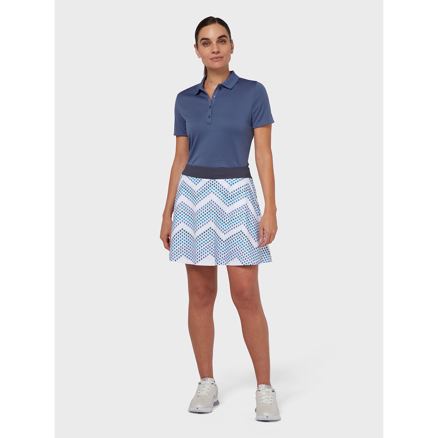 Callaway Ladies Short Sleeve Swing Tech Polo with Opti-Dri in Blue Indigo