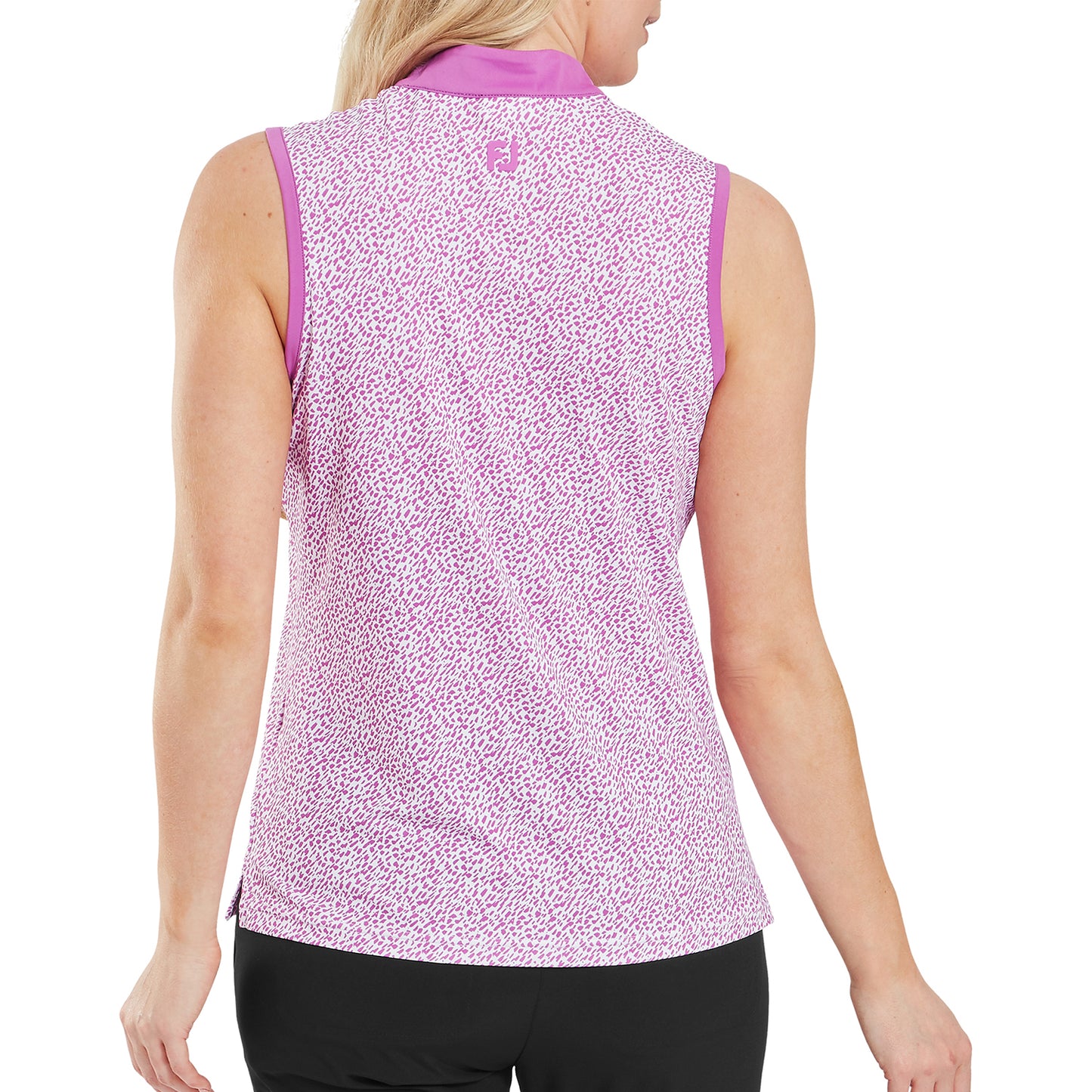 FootJoy Ladies V-Neck Animal Print Sleeveless Polo