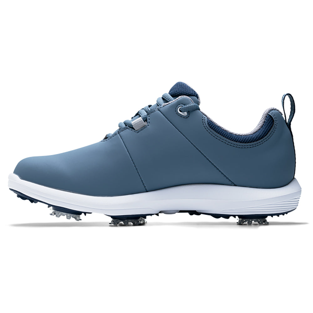 FootJoy Ladies eComfort Waterproof Golf Shoes in Blue & White with Softspikes