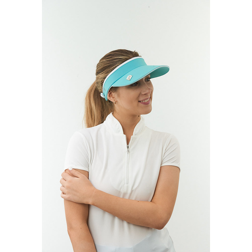 Pure Golf Ladies Cable Adjusted Golf Visor in Ocean Blue