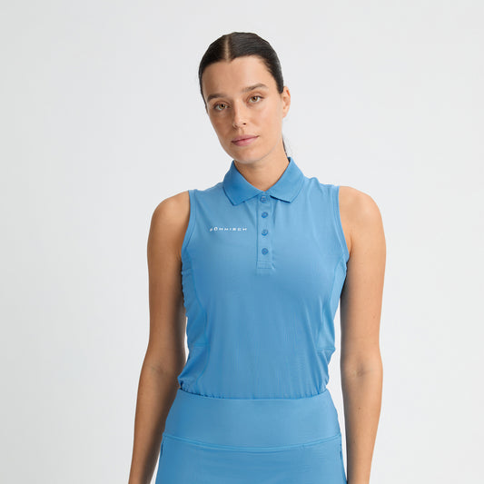 Rohnisch Ladies Sleeveless Polo with Textured Panels