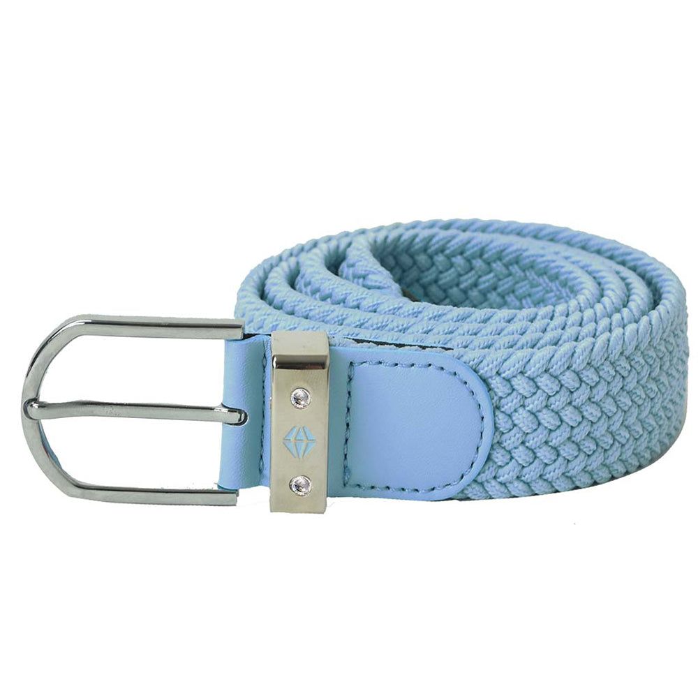 Pure Golf Ladies Woven Stretch Belt in Pale Blue