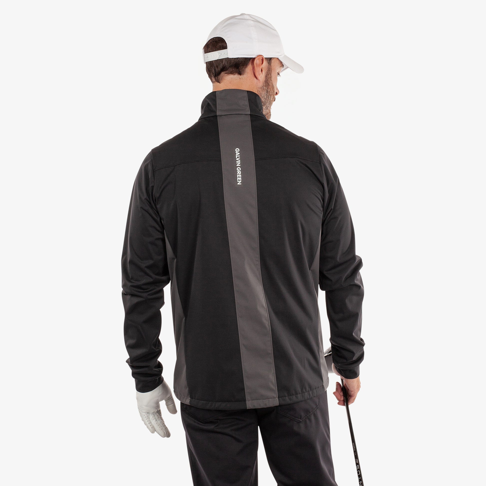 Galvin Green Mens Black Windproof Jacket with Contrast Detailing and a Water Repellent Finish