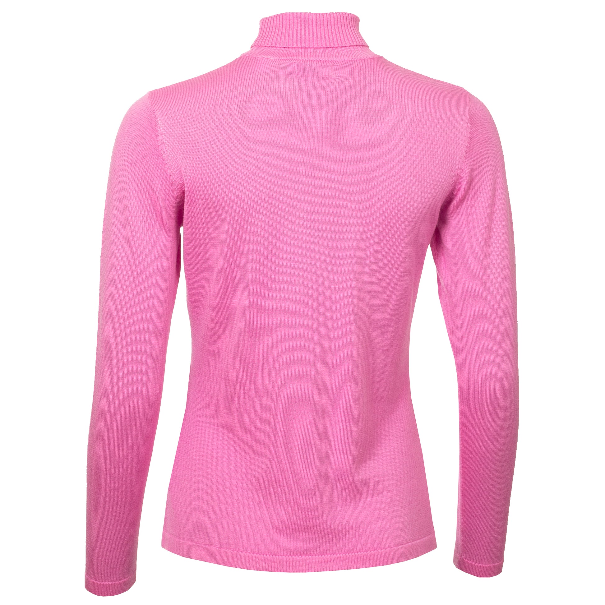 Green Lamb Ladies Cashmere Mix Roll Neck in Bubble Gum