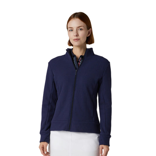 Callaway Ladies Waffle Knit Fleece Jacket in Navy