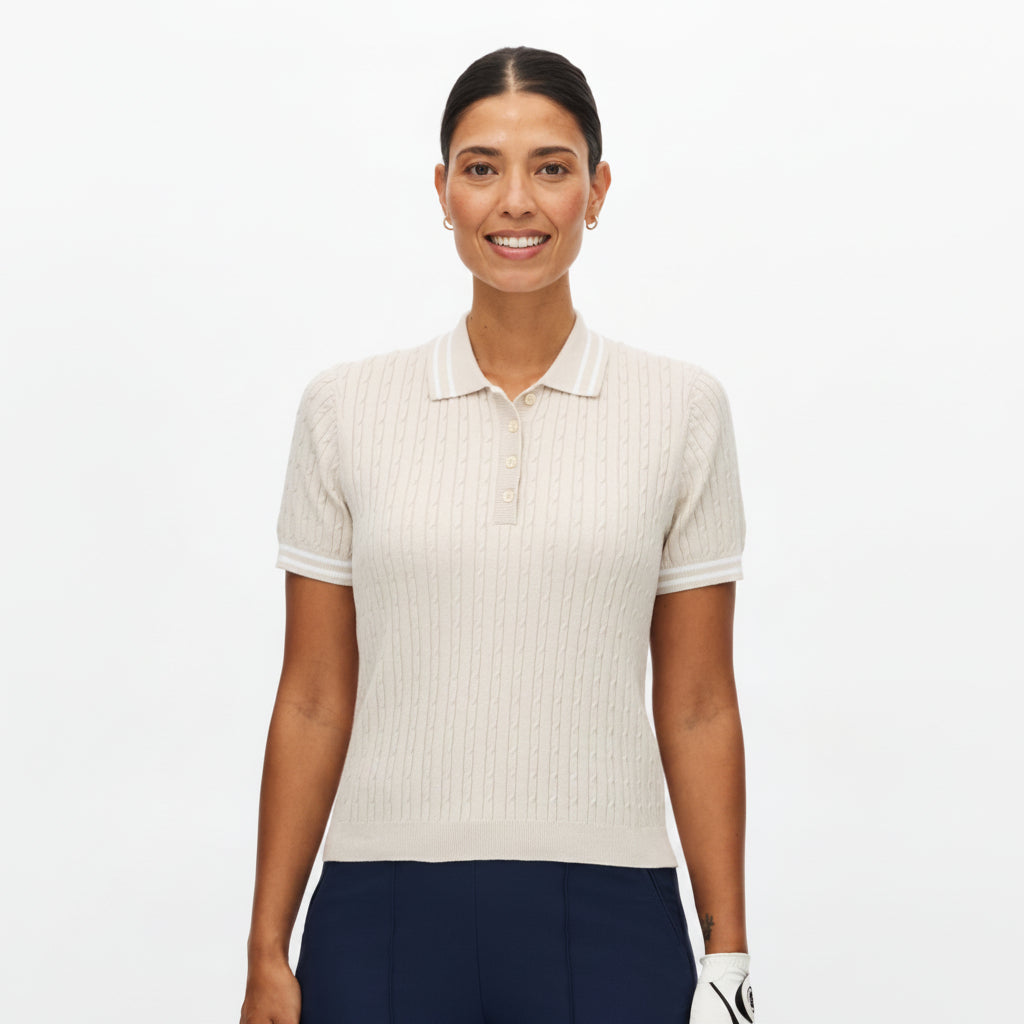 Rohnisch Ladies Knitted Polo for Luxurious Cotton-Rich Comfort & Timeless Fairway Style