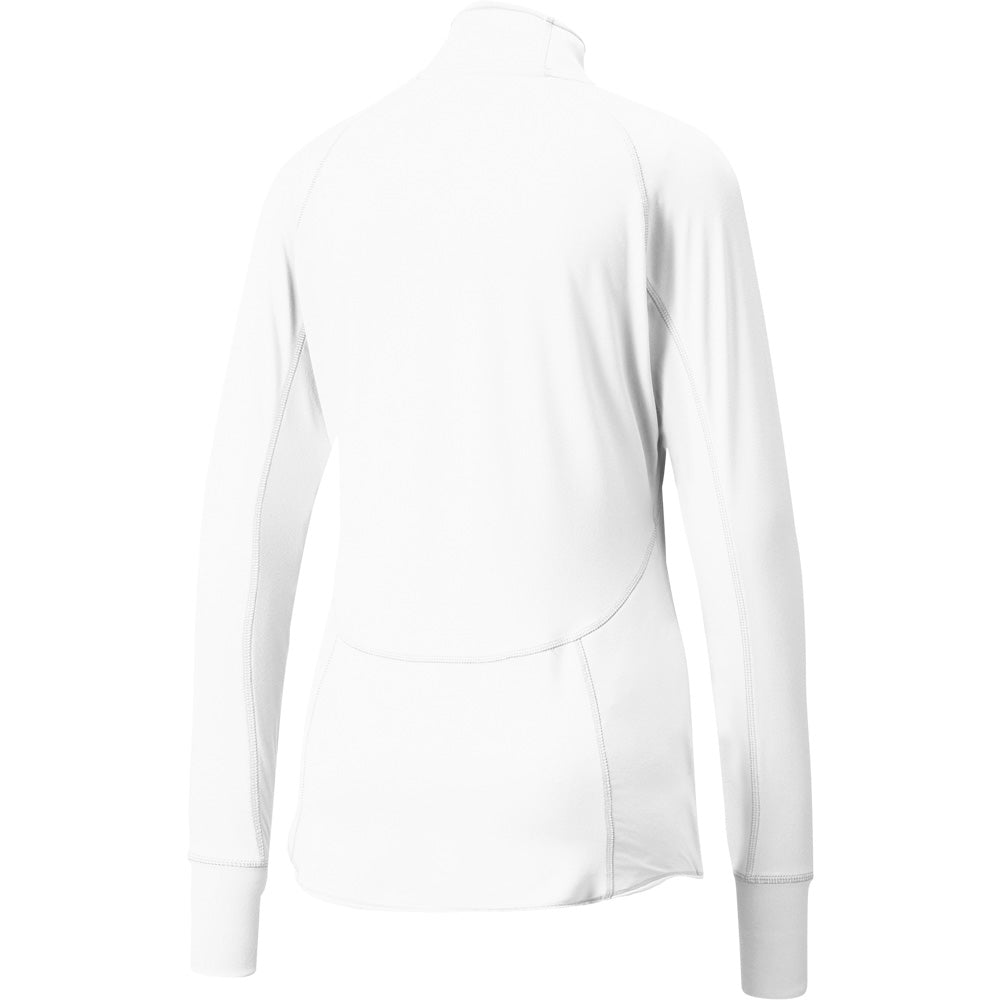 Puma Ladies Mid-Layer Zip Neck Top in Bright White