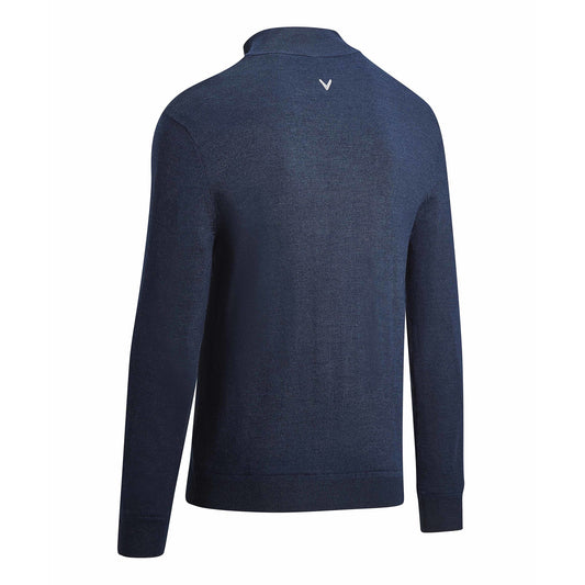 Callaway Mens Navy Thermal  Windstopper Merino Blend Sweater