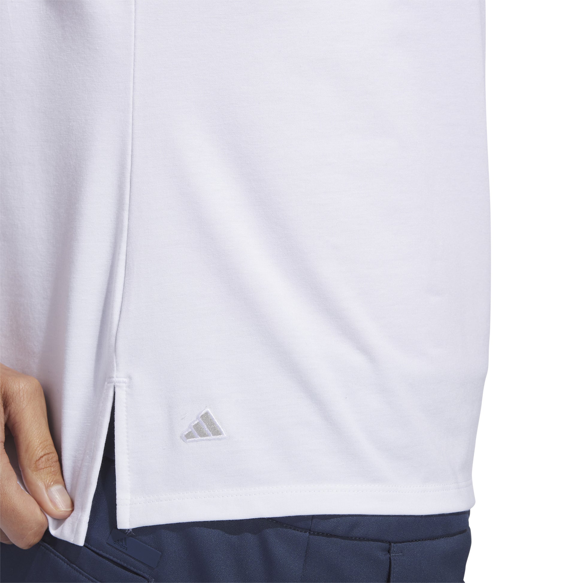 adidas Ladies Go-To Short Sleeve Polo in White Melange
