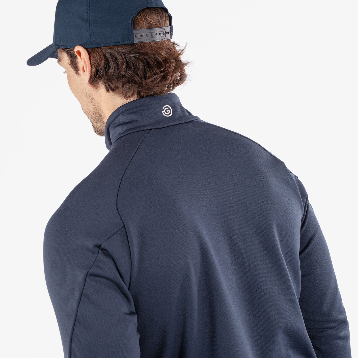 Galvin Green Mens Navy Zip-Neck Golf Top