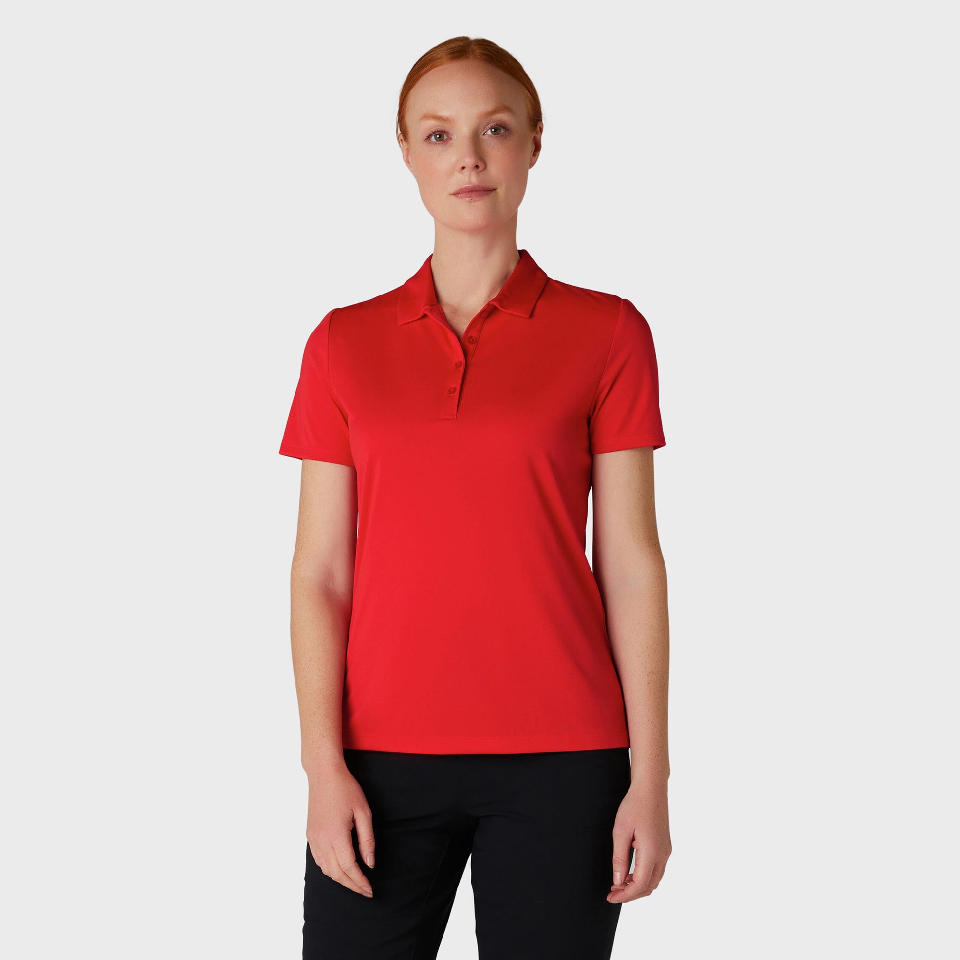 Callaway Ladies True Red Short Sleeve Polo with UV Block Protection